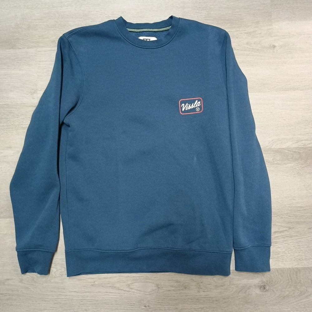 Vissla Blue Crew neck Sweatshirt Size Small